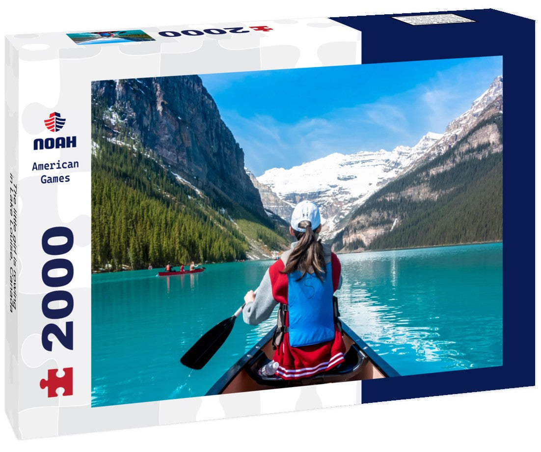 The little girl is rowing in Lake Louise, Canada 2000pc Puzzle