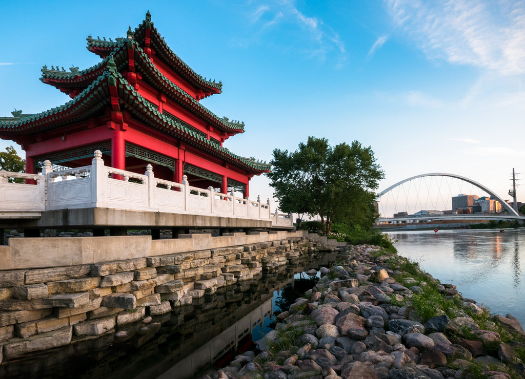 The Pavilion at the Robert D. Ray Asian Gardens in Des Moines, Iowa