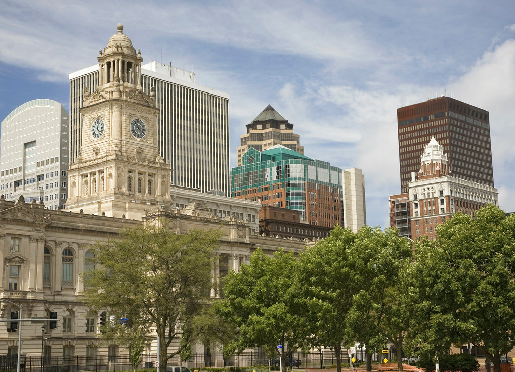 View of Des Moines skyline, capital of Iowa