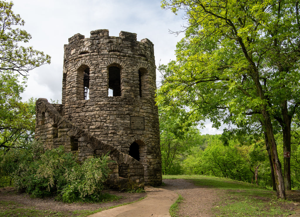 Clark Tower in Winterset, Madison County, Covered Bridges Scenic Byway, Iowa