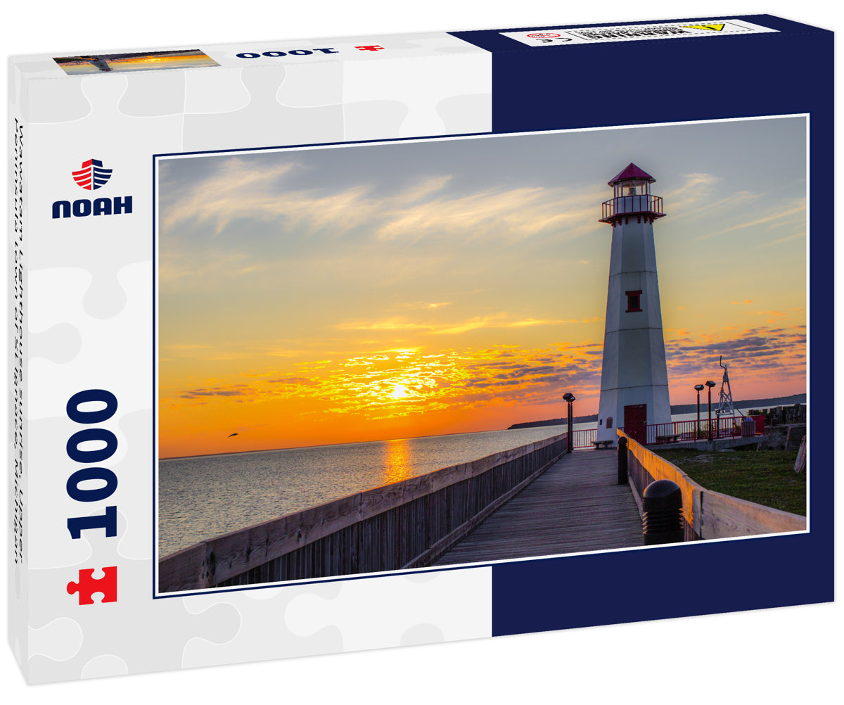 Wawatam Lighthouse sunrise, Upper Peninsula town of St Ignace, Michigan