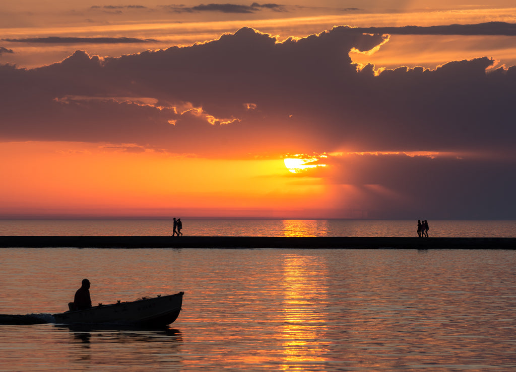 Sunset in Ludington, Michigan