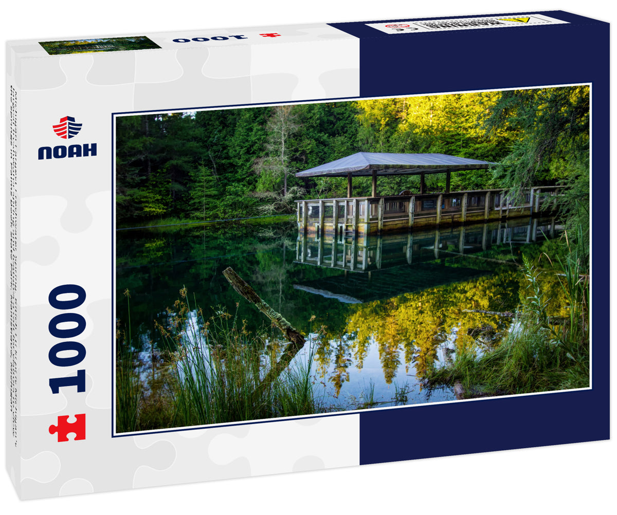 Michigan Largest Freshwater Spring. Kitich I ti ki pi is Michigan's largest freshwater spring and features a raft for visitors to view the springs in Palms Book State Park. Manistique, Michigan