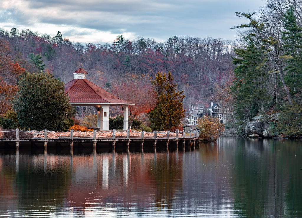Pavilion in Morse Park, Lake Lure, North Carolina