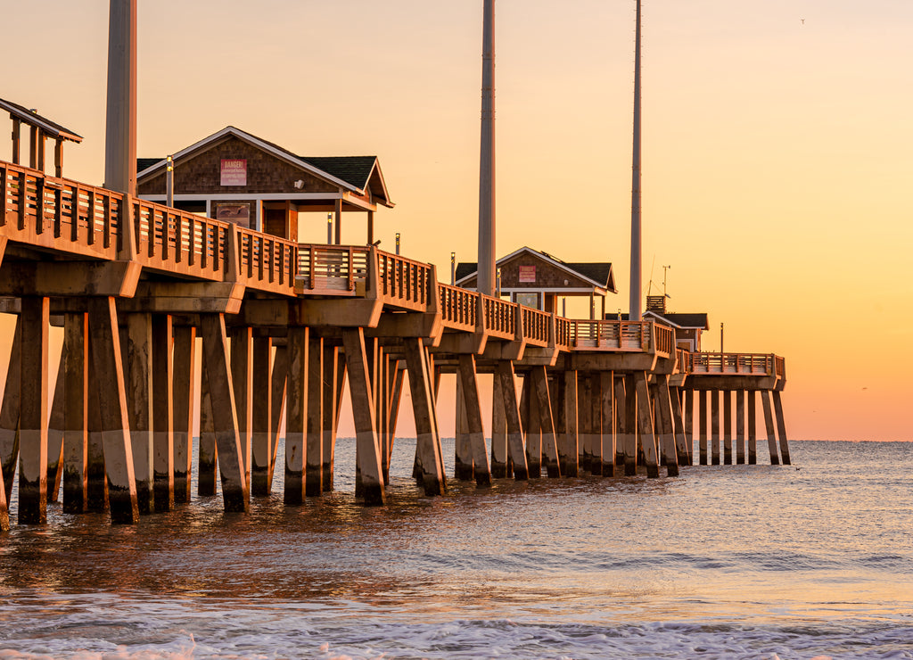 Jennette's Fishing Pier in Nags Head North Carolina at sunrise