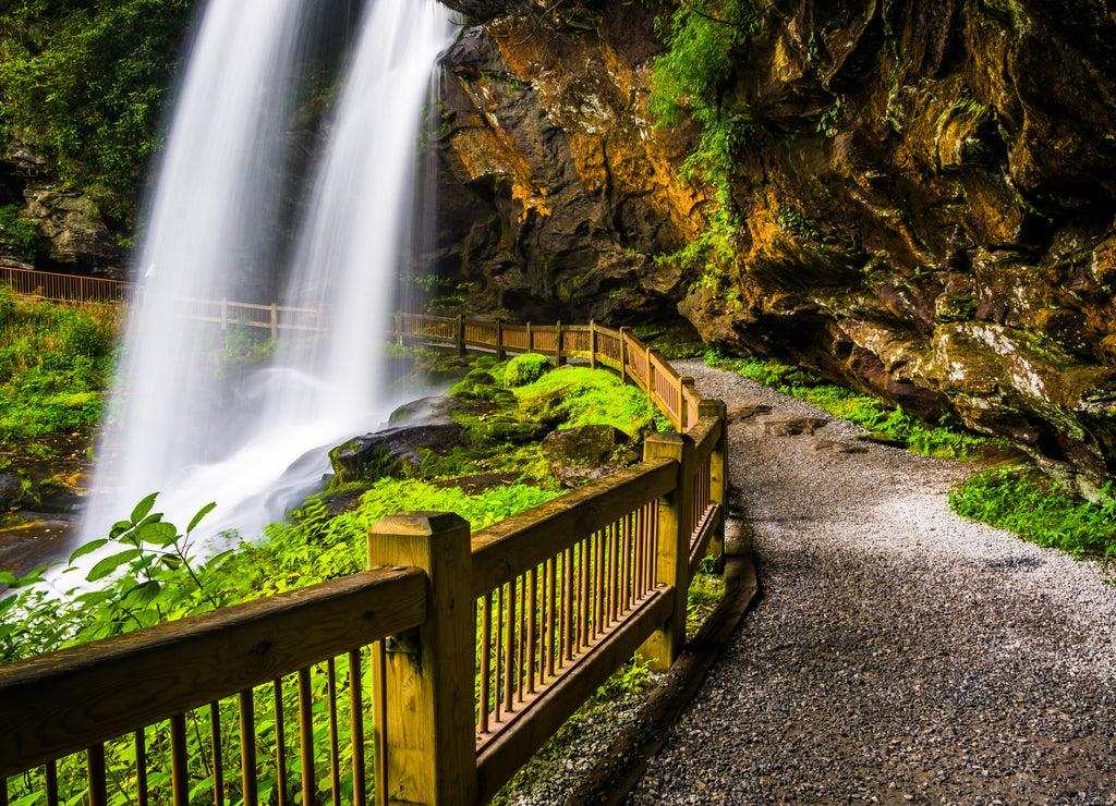 Trail behind Dry Falls, in Nantahala National Forest, North Carolina