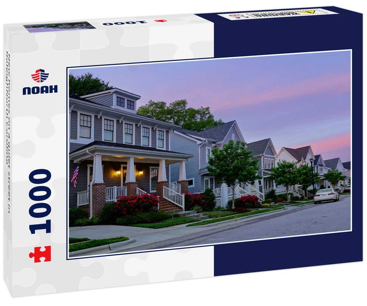 New homes on a quiet street in RaleighNorth Carolina