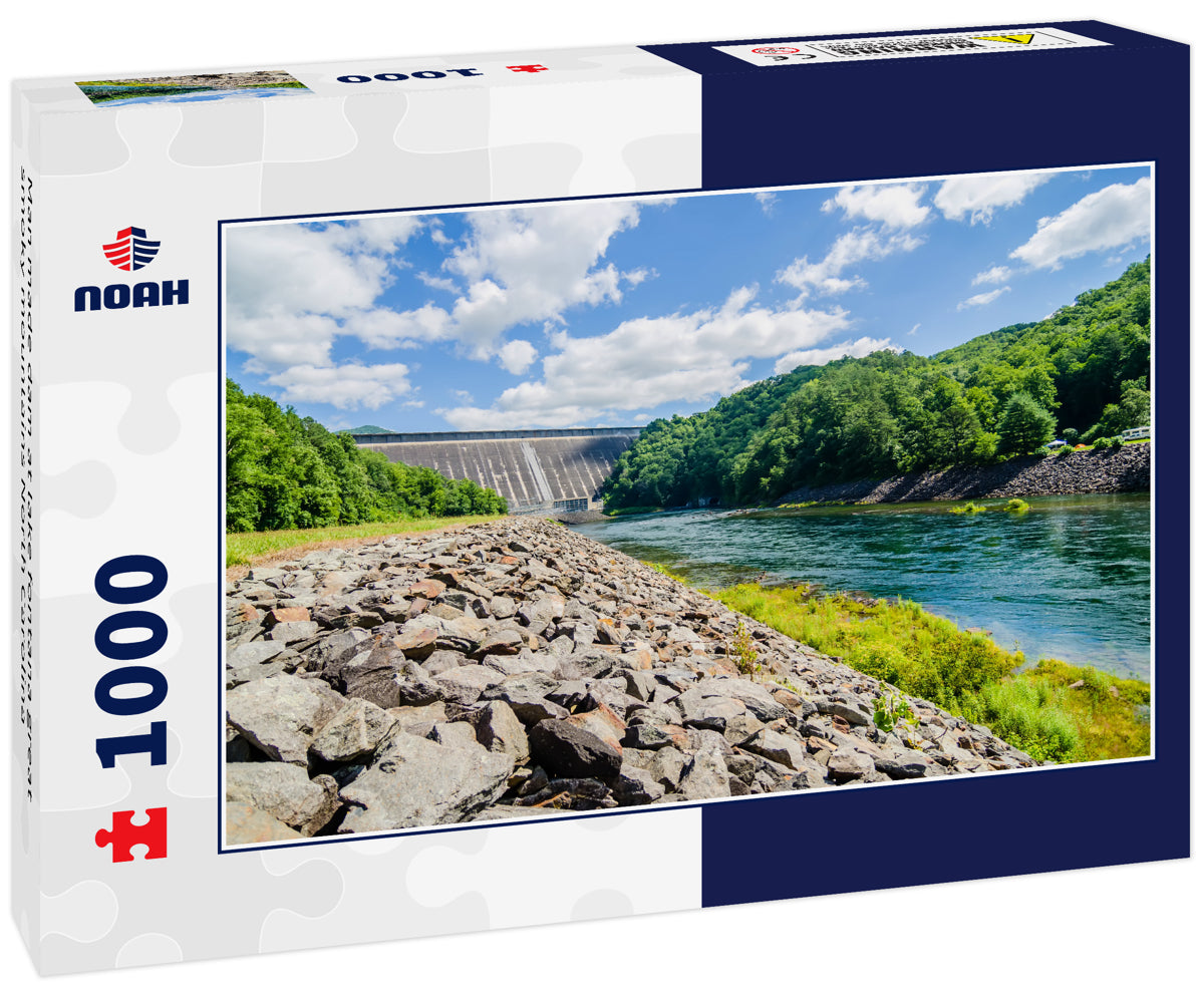 Man made dam at lake fontana great smoky mountains North Carolina