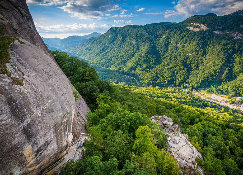 View of mountains from Chimney Rock State Park, North Carolina
