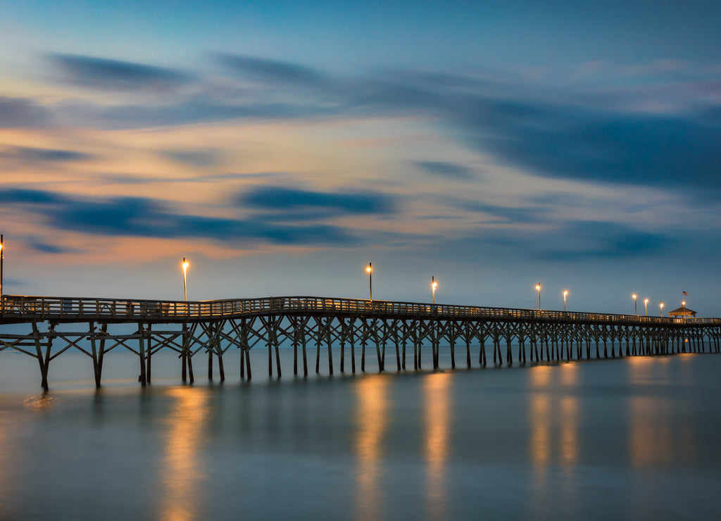 At the Pier in Oak Island North Carolina at Sunrise