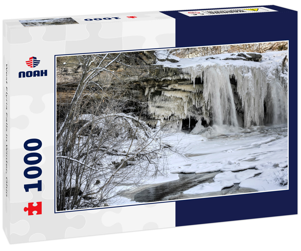 West Elyria Falls In Winter, Ohio