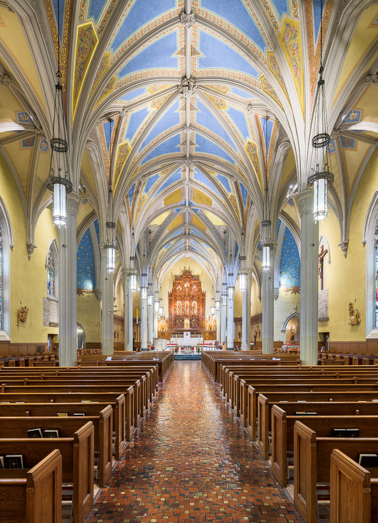Interior of the historic Cathedral of St. John in Cleveland, Ohio