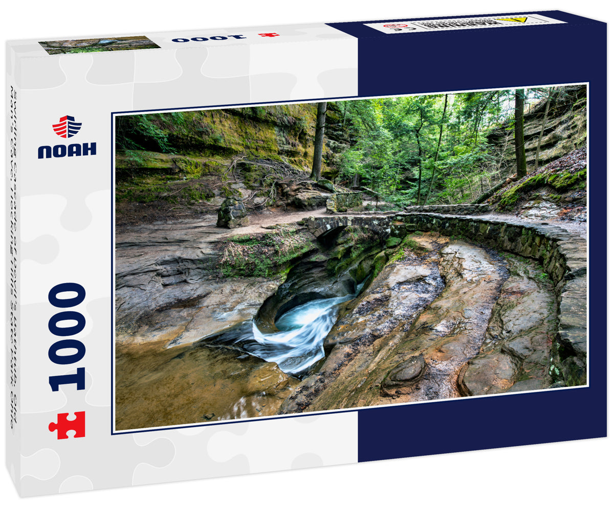 Swirling Cascade of Devil’s Bathtub, Old Man’s Cave, Hocking Hills State Park Ohio