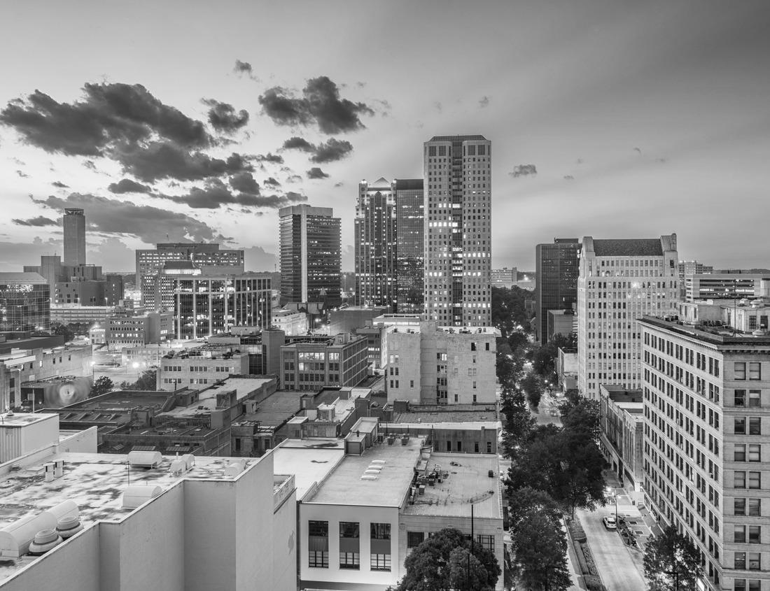 Noah Jigsaw Puzzle Aerial view of Beeville, Texas during Summer in black white 1000 pieces