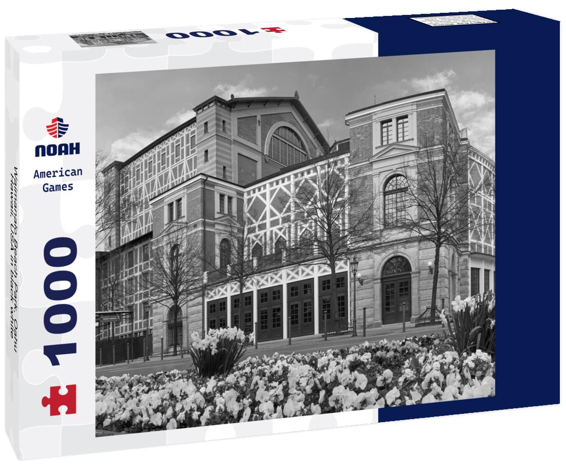 Waimanalo Beach Park, Oahu, Hawaii, USA 1000pc PuzzleBlack and White