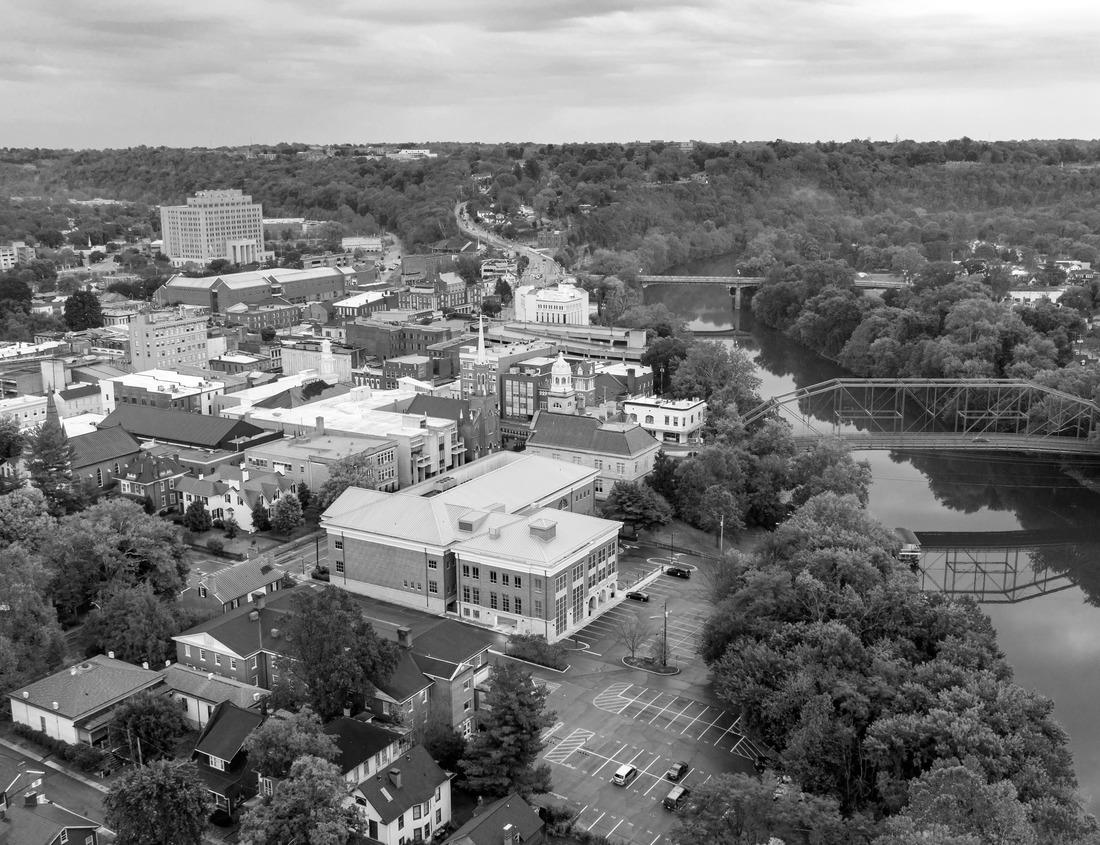 Noah Jigsaw Puzzle Skyscrapers Cityscape Downtown, Boston Skyline Buildings in black white 1000 pieces