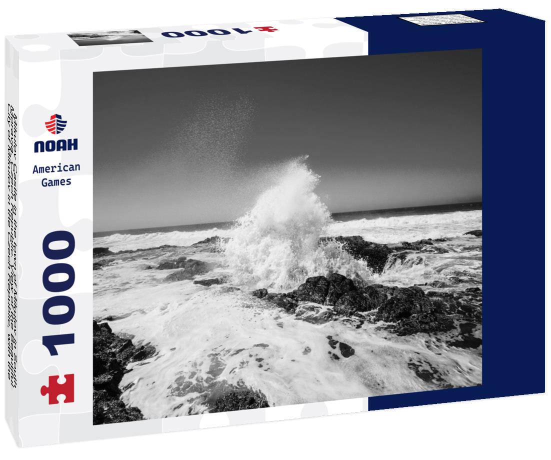 Noah Jigsaw Puzzle Mikulov Castle in the town of Mikulov in South Moravia, Czech Republic. View of the Beautiful City of Mikulov in the Czech Republic, with the Impressive Mikulov Castle in black white 1000 pieces