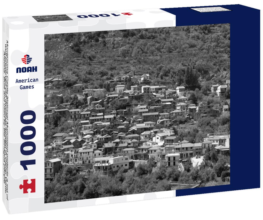 Montezuma Castle National Monument protects a set of well-preserved cliff dwellings located in Camp Verde, Arizona. Built and used by the Sinagua people, a pre-Columbian culture. National Park Service 1000pc PuzzleBlack and White