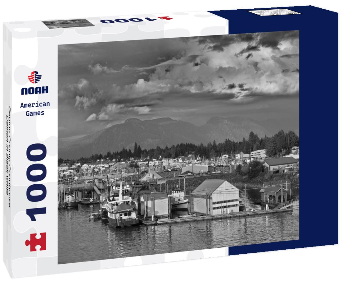 Noah Jigsaw Puzzle Denton County Courthouse, Denton in black white 1000 pieces