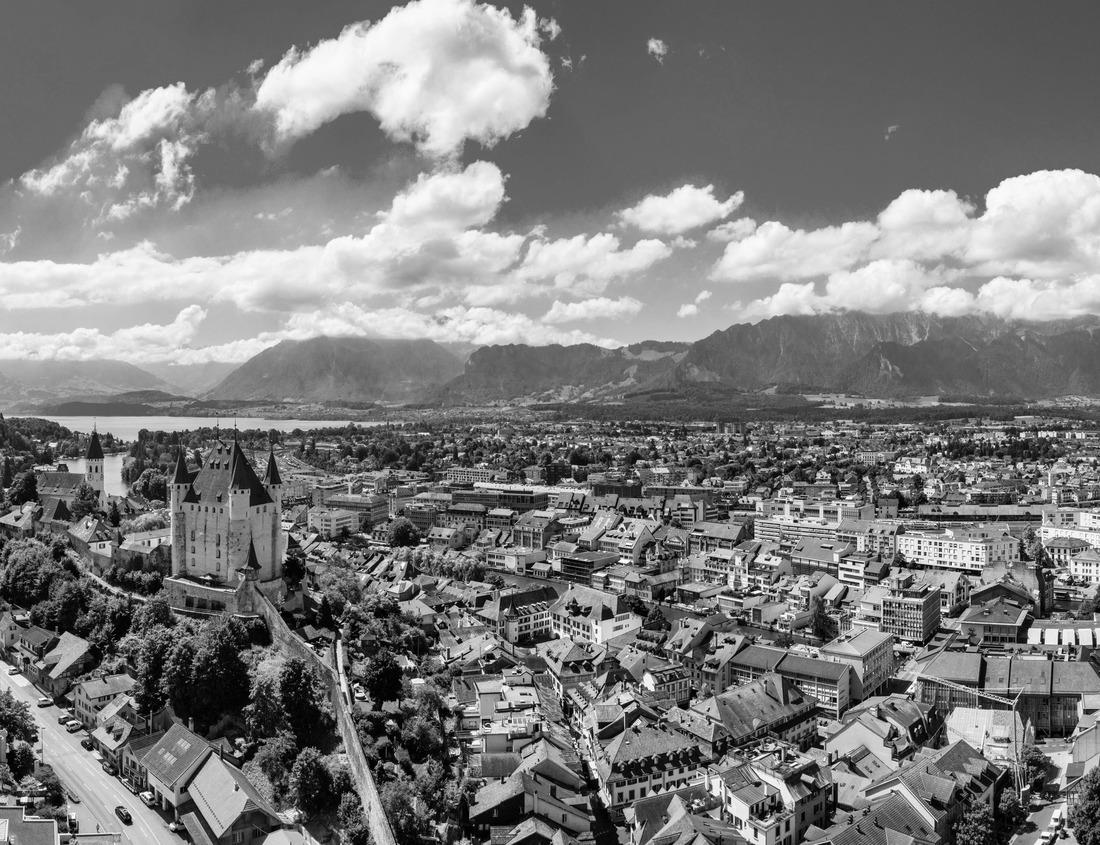 Noah Jigsaw Puzzle Wooden boats being laid on the beach due to high tide in the village of Kendwa, sunny day, Zanzibar, Tanzania in black white 1000 pieces