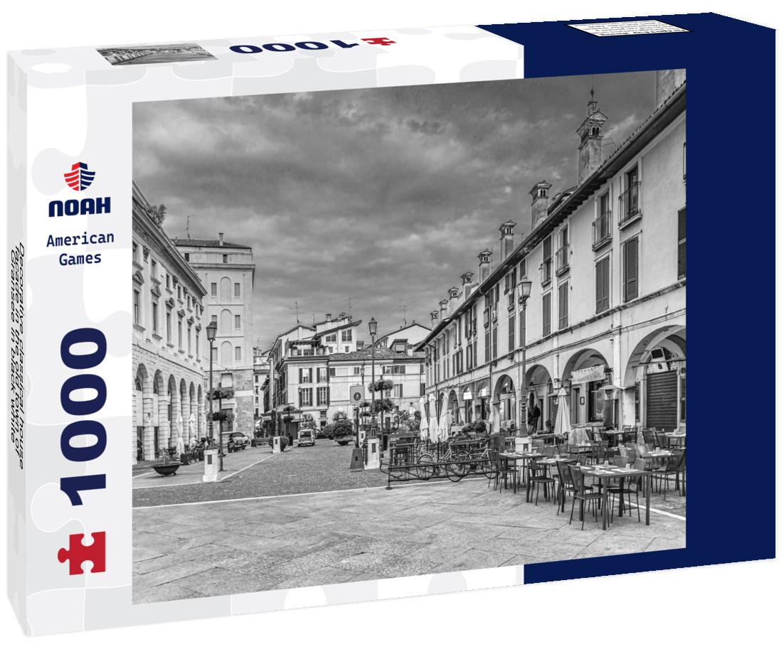 Noah Jigsaw Puzzle Decorative classical house facade in the old town of Gransee in black white 1000 pieces