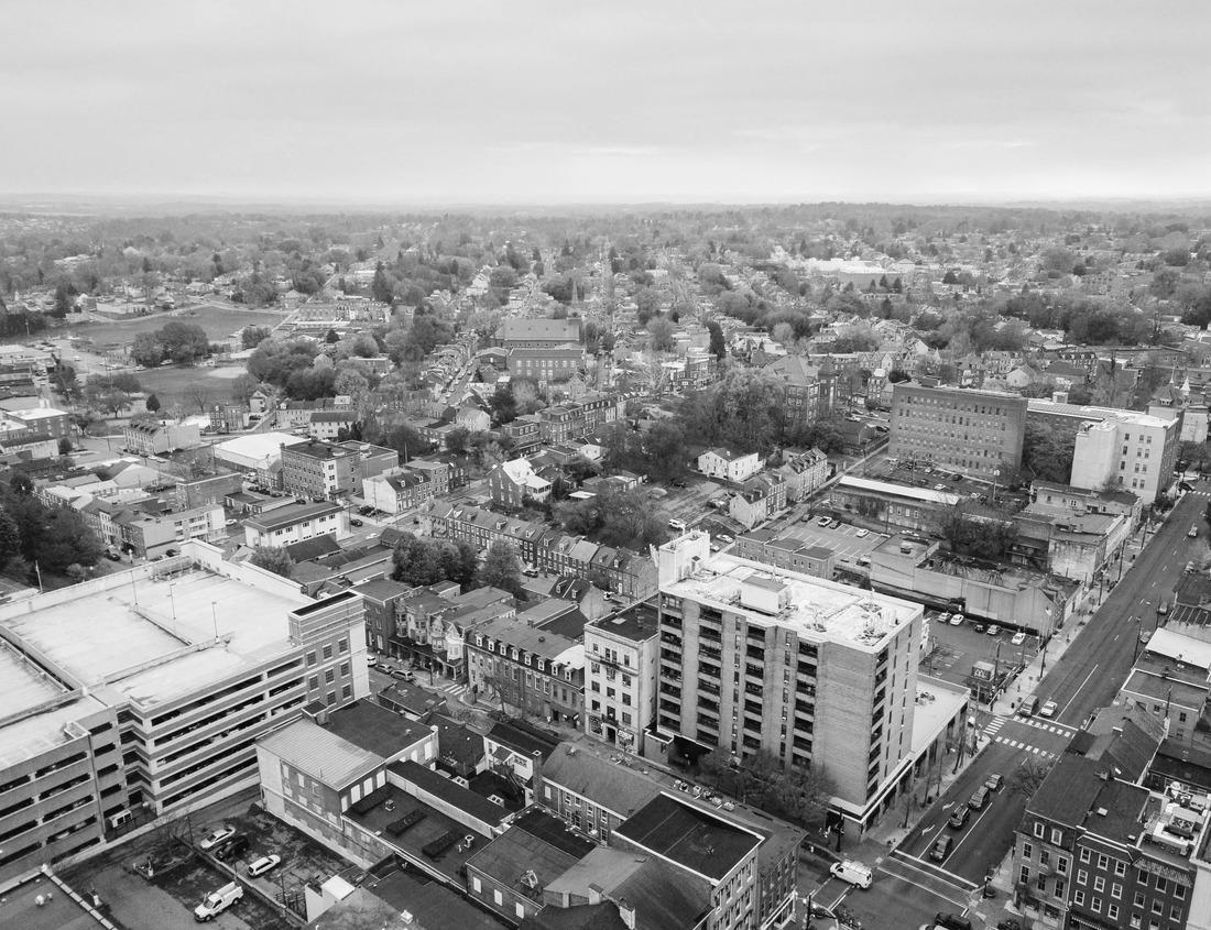 Noah Jigsaw Puzzle Columbus Georgia Autumn Skyline at Sunrise in black white 1000 pieces