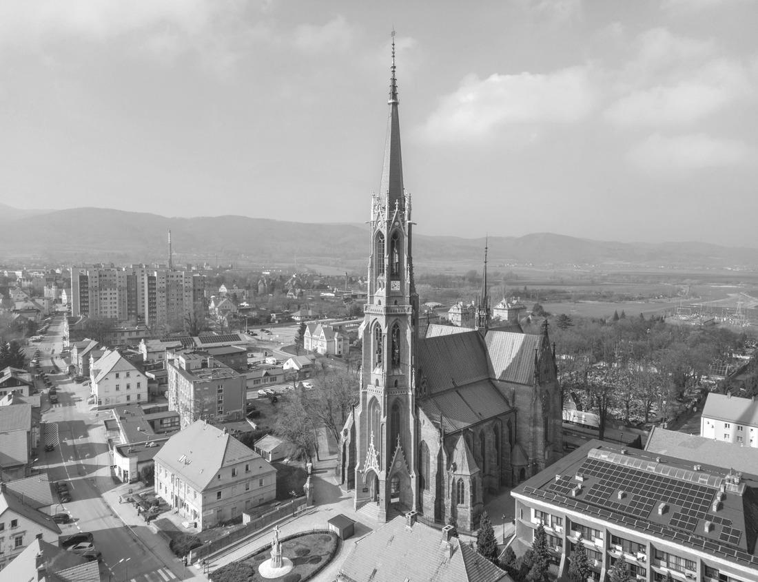 Noah Jigsaw Puzzle View across green planting of Gateway Arch park and across the lake to office buildings and hotels in downtown St Louis Missouri in black white 1000 pieces