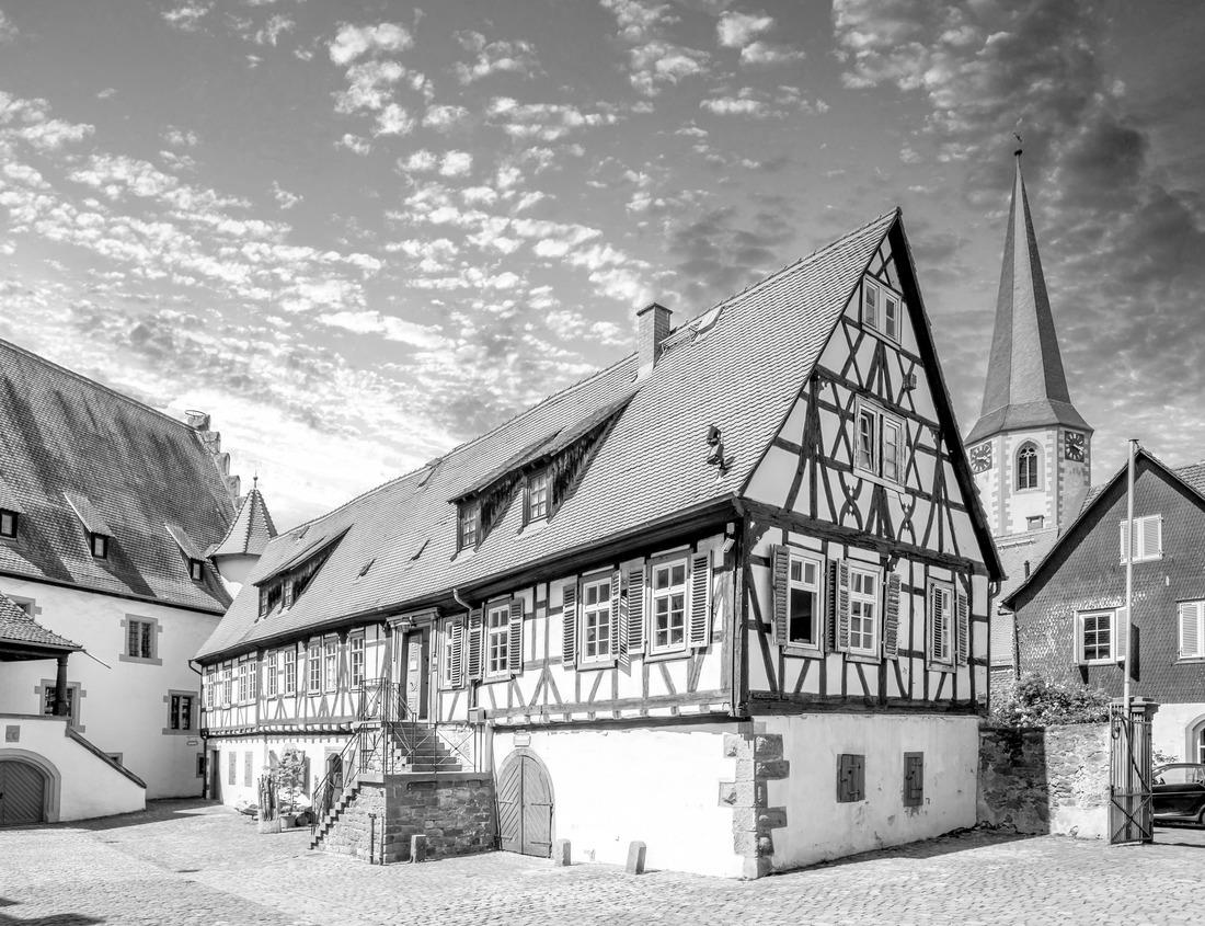 Noah Jigsaw Puzzle Bratislava, Slovakia. Old Town Hall of Bratislava (Pressburg) in Hlavne Namestie, Main Square in black white 1000 pieces