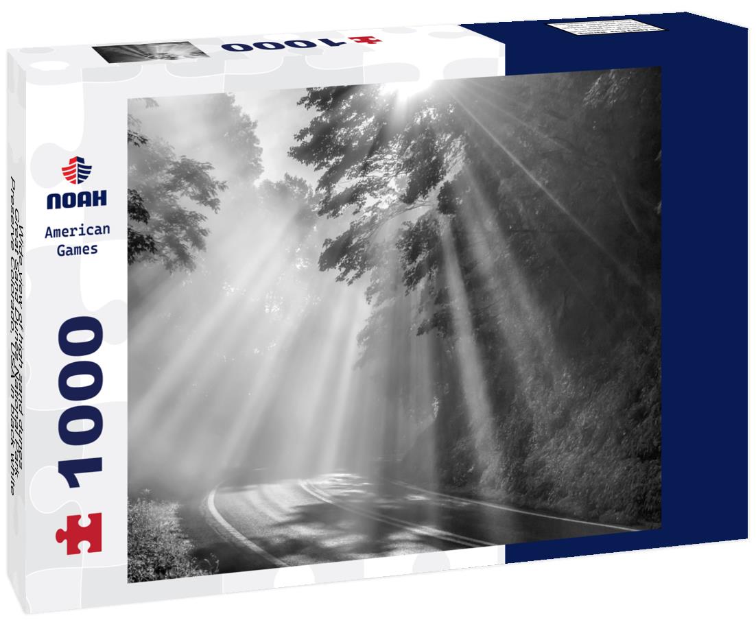 Wide view of high sand dunes, Great Sand Dunes National Park, Preserve Colorado, USA 1000pc PuzzleBlack and White