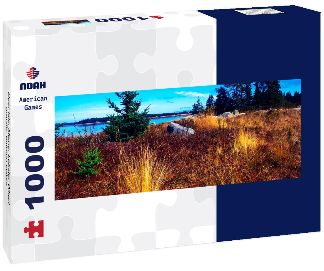 Noah Jigsaw Puzzle Deer Isle, Maine, Lobster Wharf, granite, autumn colors panorama 1000 pieces