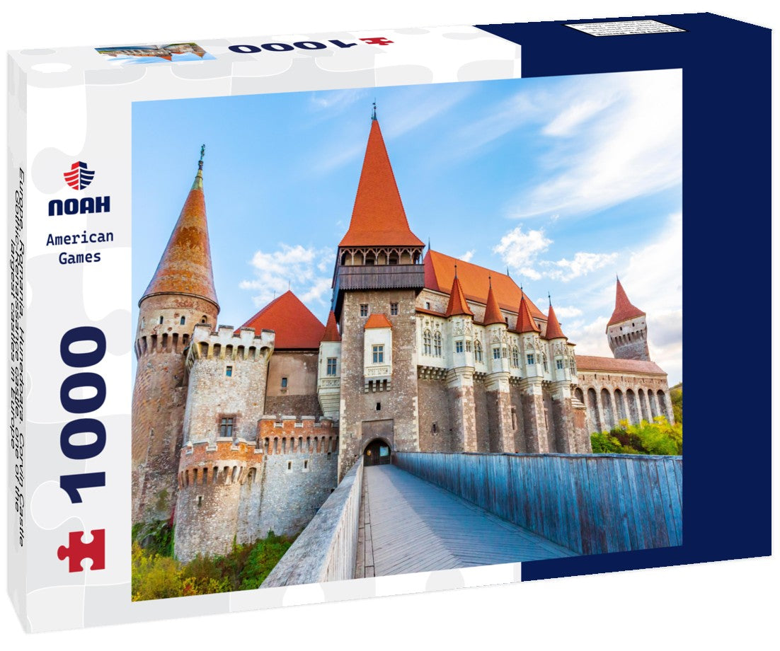 Noah Jigsaw Puzzle Europe, Romania, Hunedoara. Corvin Castle, Gothic-Renaissance castle, one of the largest castles in Europe 1000 pieces