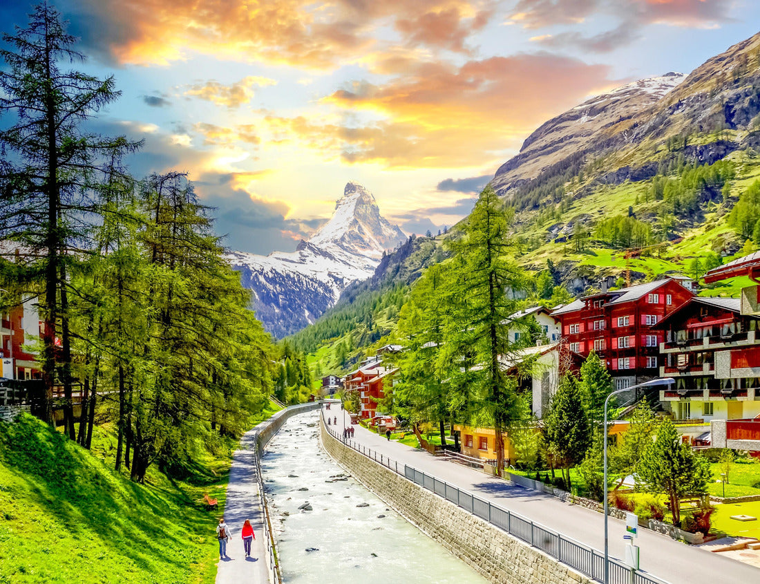 Old city of Zermatt, Switzerland 1000pc Puzzle