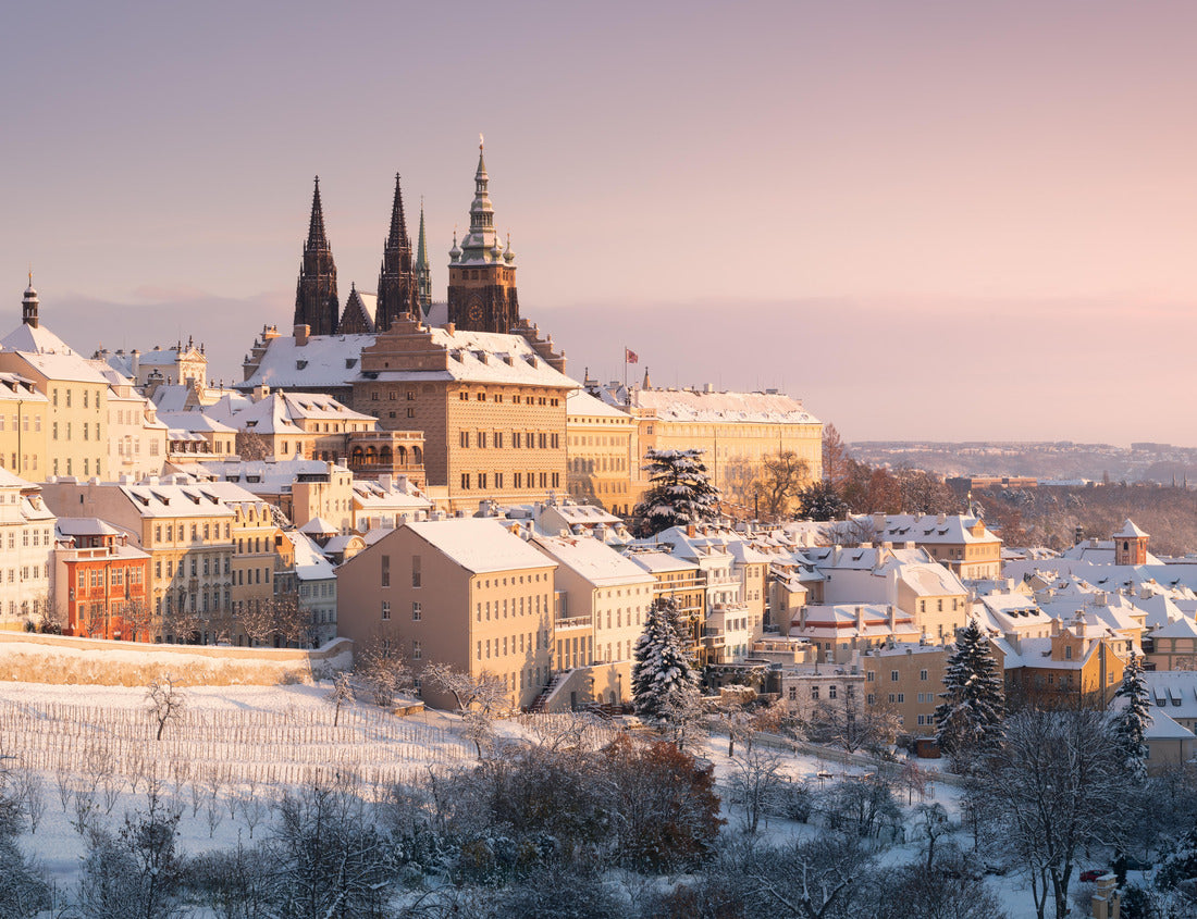 WONDERFUL WINTER VIEW ON PRAGUE CASTLE, HRADCANY, CZECH REPUBLIC, ZIMNÍ PRAŽSKÝ HRAD, HRADCANY, KRÁSNÝ POHLED 1000pc Puzzle