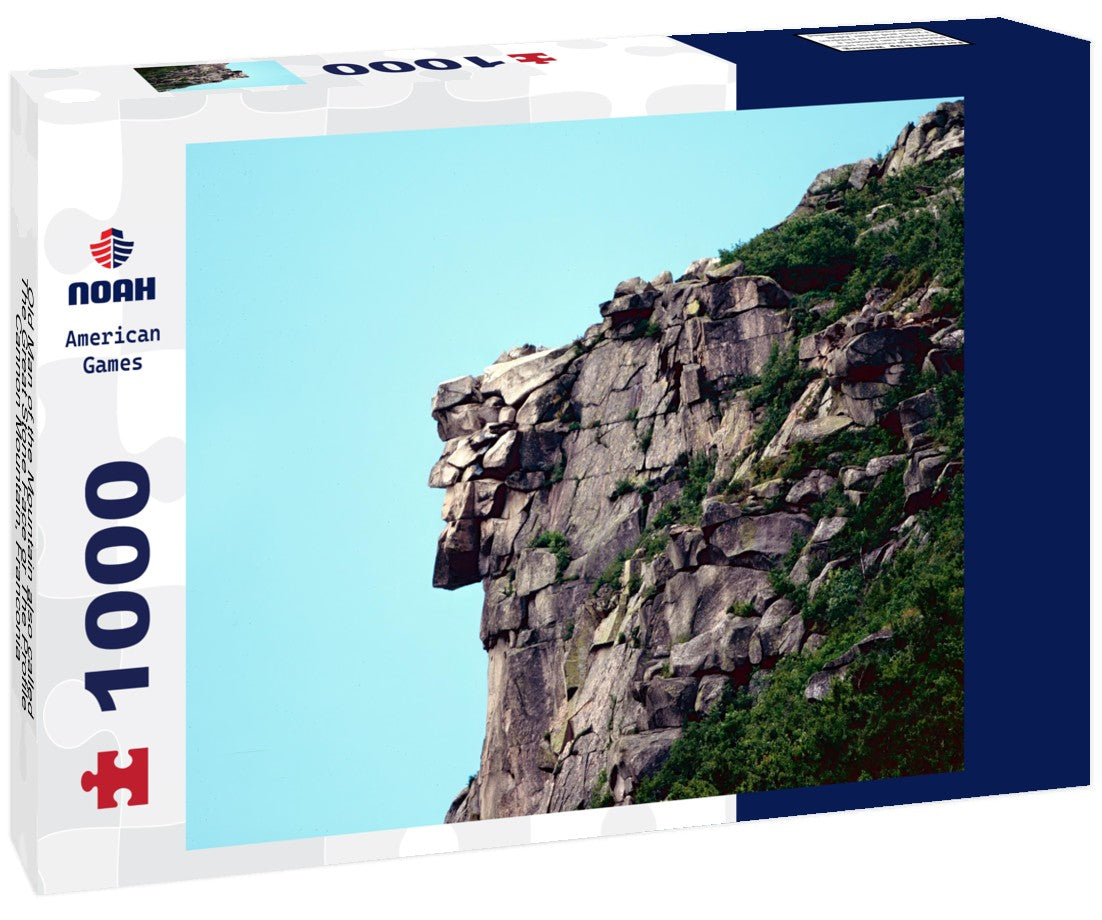 Old Man of the Mountain also called The Great Stone Face or The Profile Cannon Mountain, Franconia, New Hampshire, USA 1000pc Puzzle