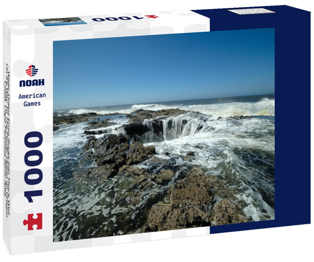 Water Drains From Rocks Into Thor's Well On It's Way To The Pacific Ocean on Oregon Coast, Cape Perpetua Senic Area, Siuslaw National Forest, Oregon 1000pc Puzzle