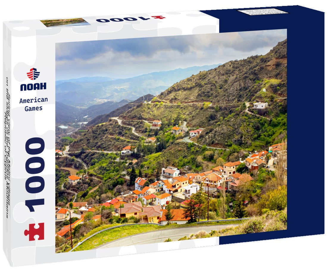 Spring view of the Melini village on the slopes of the Troodos Mountains, Republic of Cyprus 1000pc Puzzle