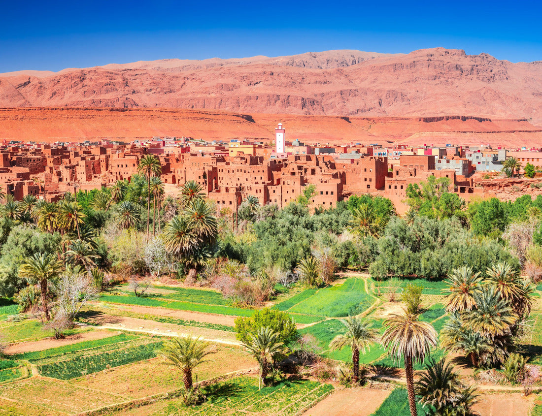 Tinghir, Morocco. Todra Oasis in Atlas Mountains, ancient berber architecture 1000pc Puzzle