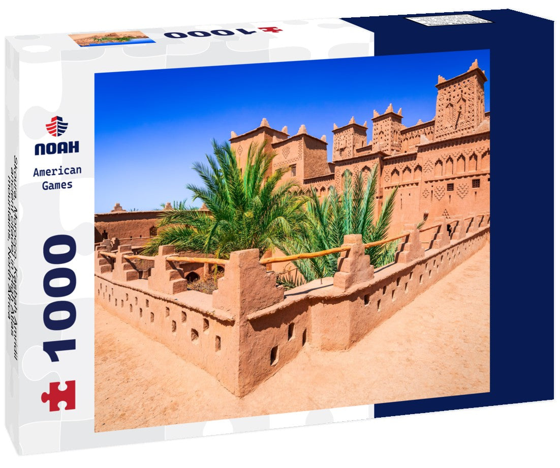 Skoura, Morocco. Kasbah Amridil, ancient citadel in High Atlas mountains, North Africa 1000pc Puzzle