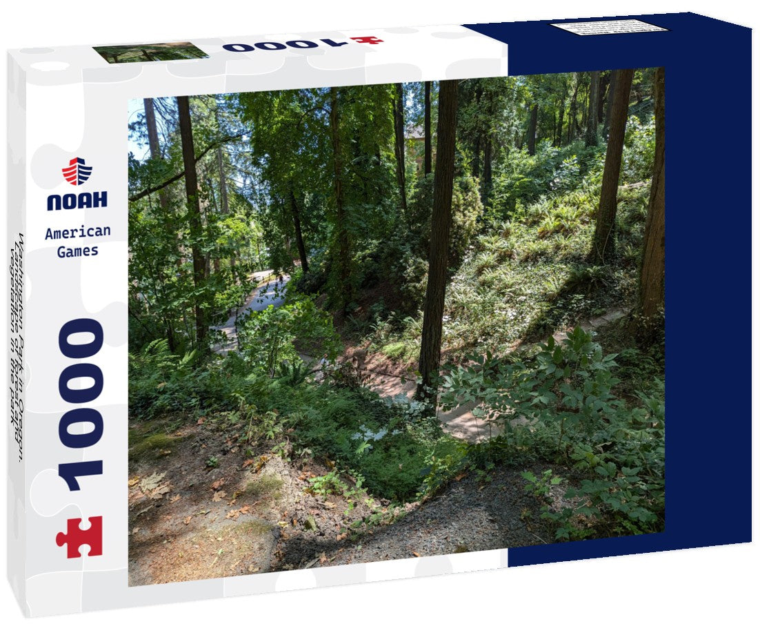 Washington Park in Oregon. Landscape of forest and vegetation in the park 1000pc Puzzle
