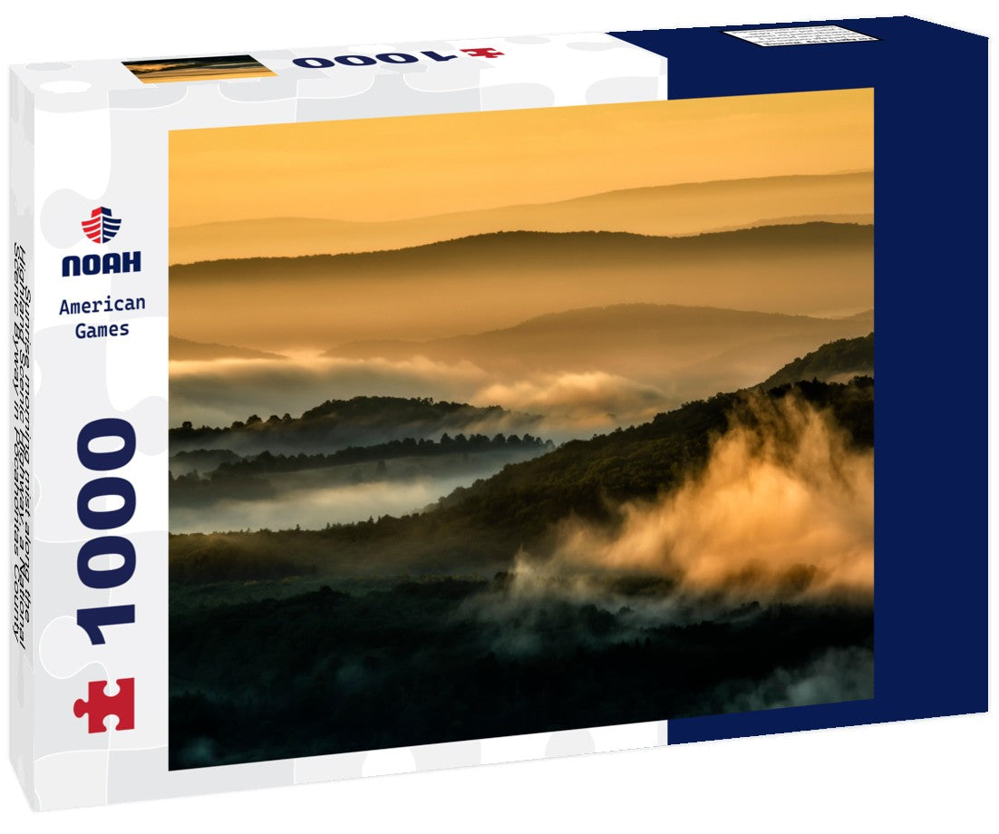 Sunrise morning mist along the Highland Scenic Highway, a National Scenic Byway in Pocahontas County, West Virginia, USA 1000pc Puzzle