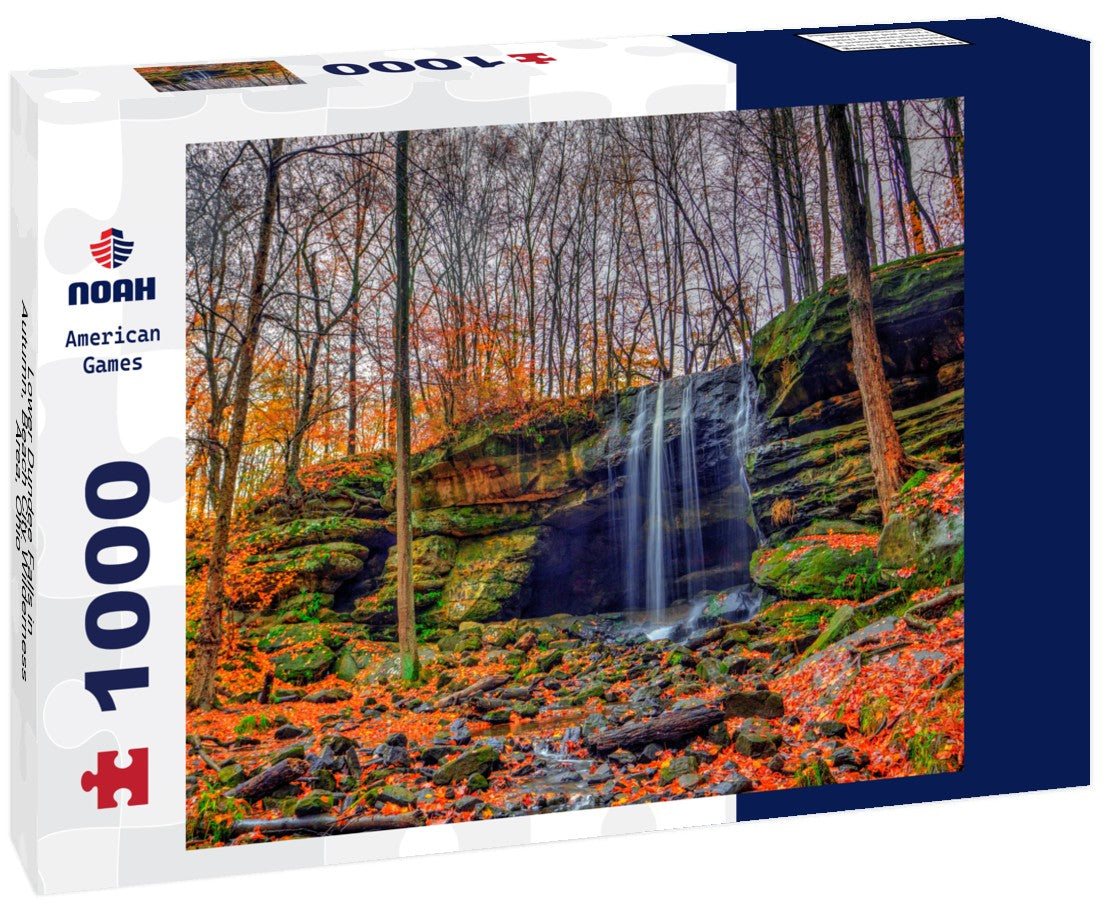 Noah Jigsaw Puzzle Lower Dundee Falls in Autumn, Beach City Wilderness Area, Ohio 1000 pieces