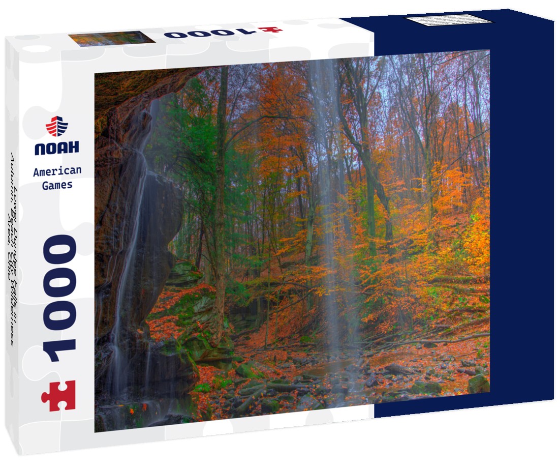 Noah Jigsaw Puzzle Lower Dundee Falls in Autumn, Beach City Wilderness Area, Ohio 1000 pieces