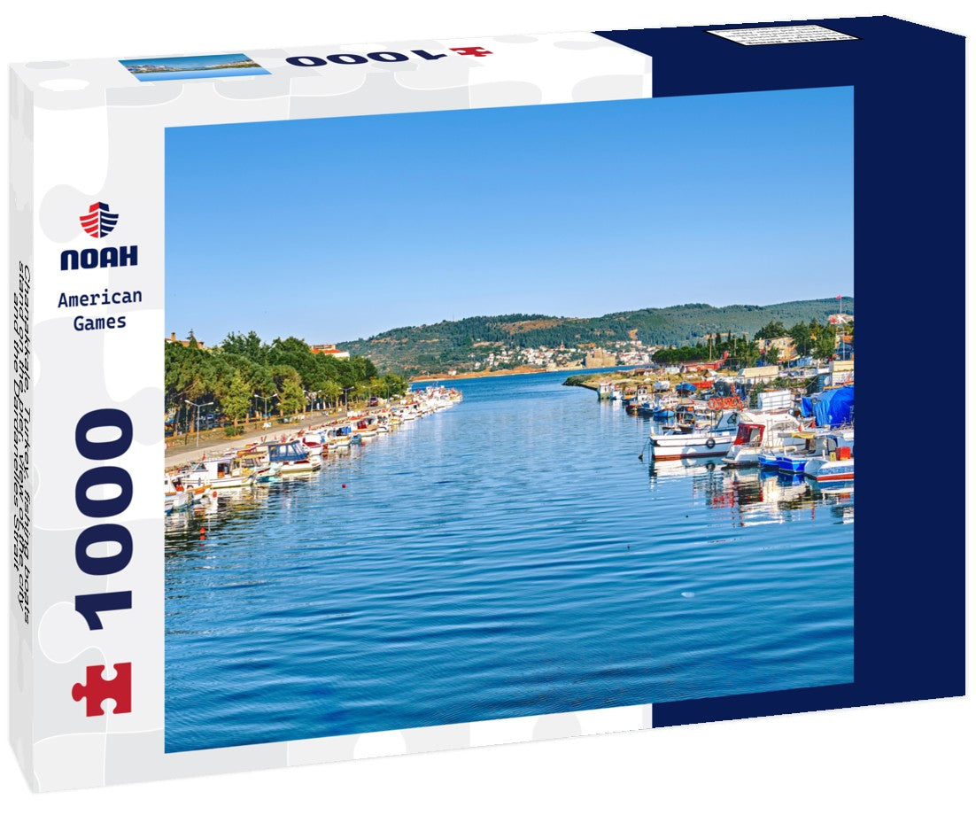 Noah Jigsaw Puzzle Chanakkale, Turkey, fishing boats stand on the pier, view of the city and the Dardanelles Strait 1000 pieces