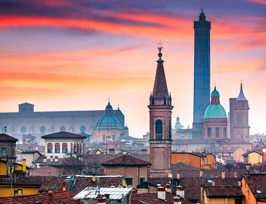 Noah Jigsaw Puzzle Bologna, Italy rooftop skyline and famous historic towers at dusk 1000 pieces