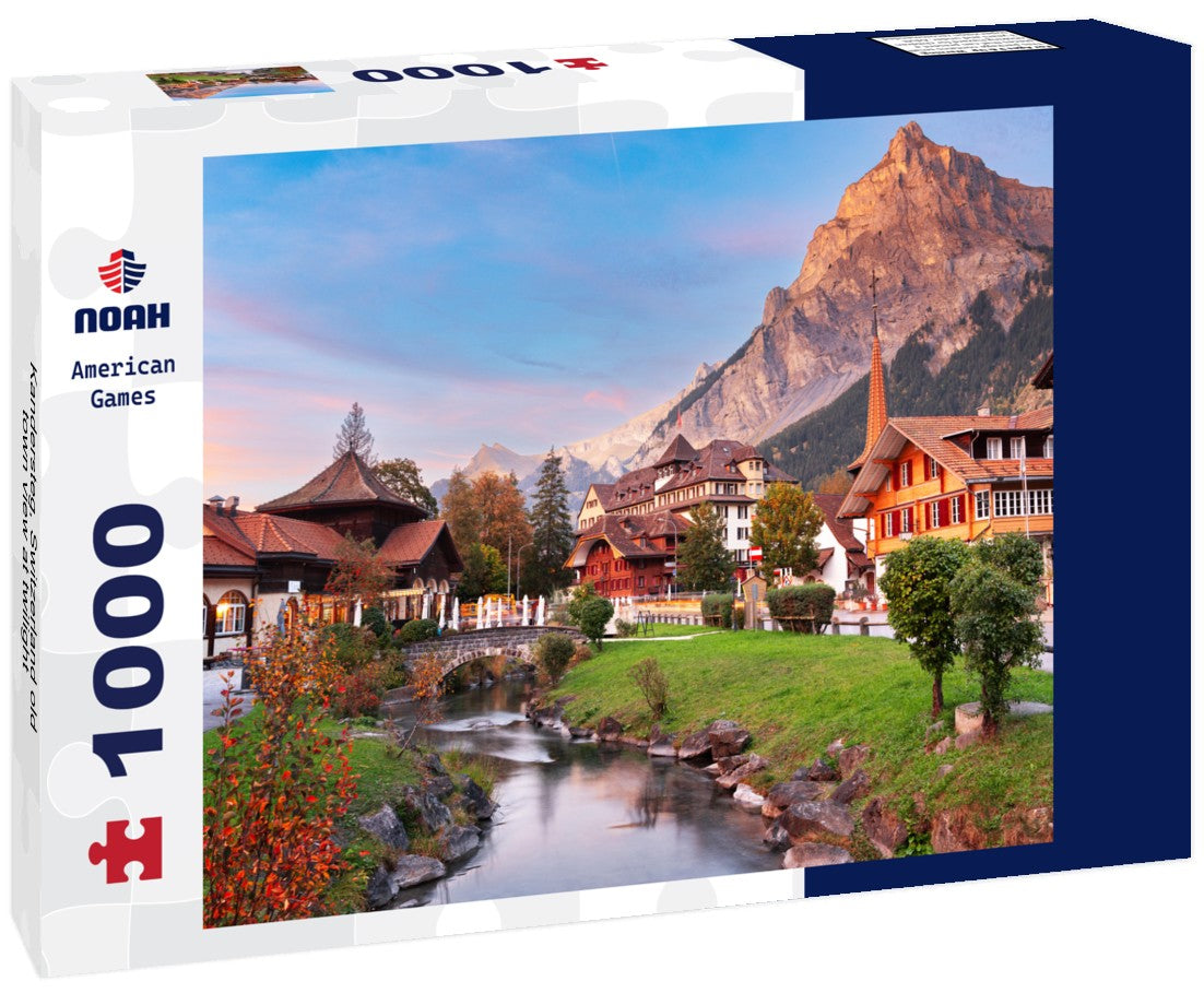 Noah Jigsaw Puzzle Kandersteg, Switzerland old town view at twilight 1000 pieces