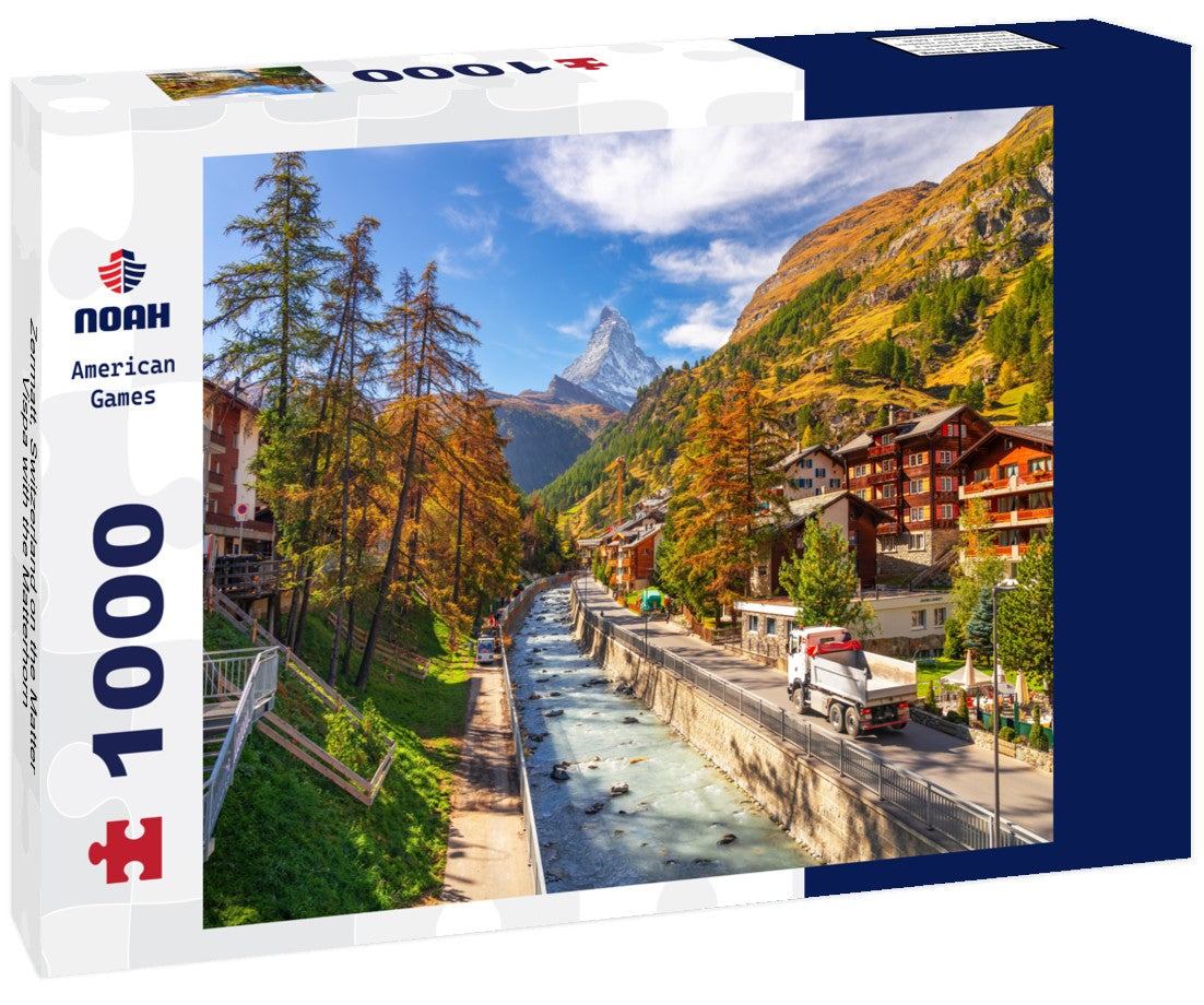 Zermatt, Switzerland on the Matter Vispa with the Matterhorn 1000pc Puzzle