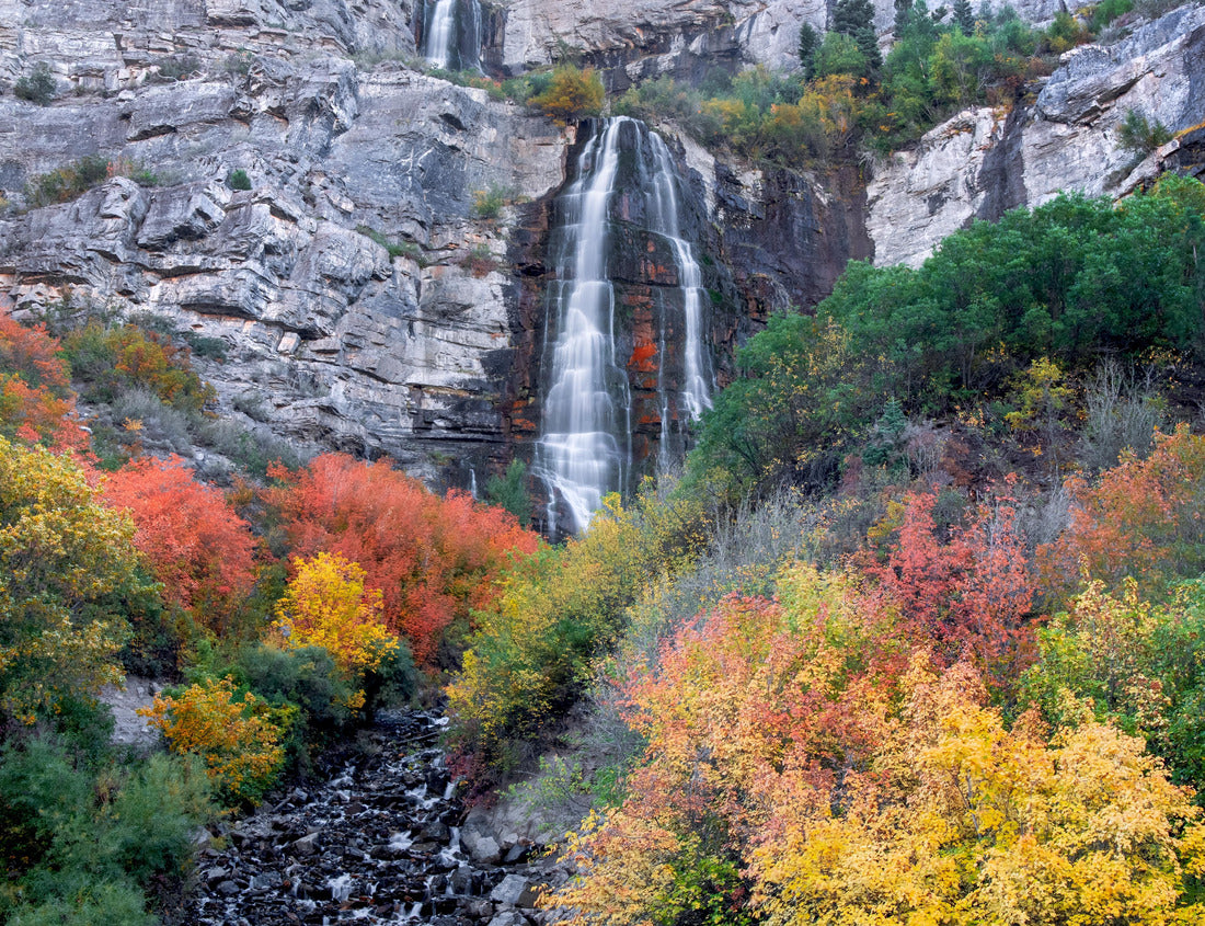 Noah Jigsaw Puzzle Scenic Bridal Veil falls at Provo Canyon in Utah during autumn time 1000 pieces