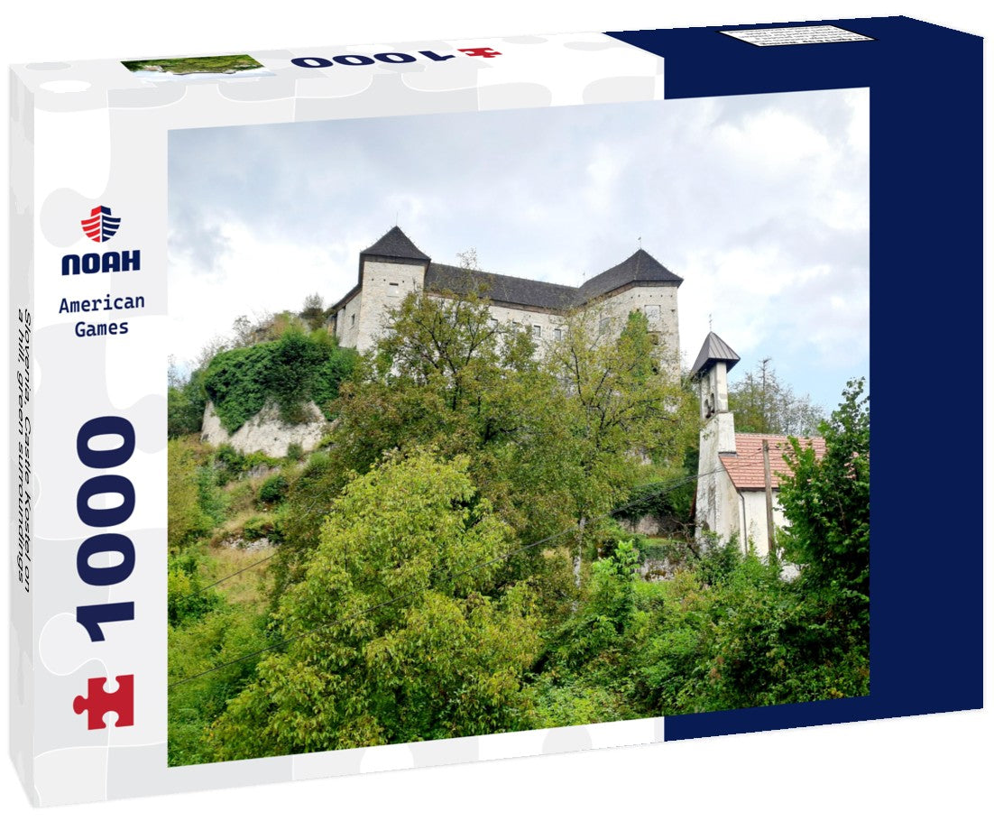 Slovenia, Castle Kostel on a hill, green surroundings 1000pc Puzzle