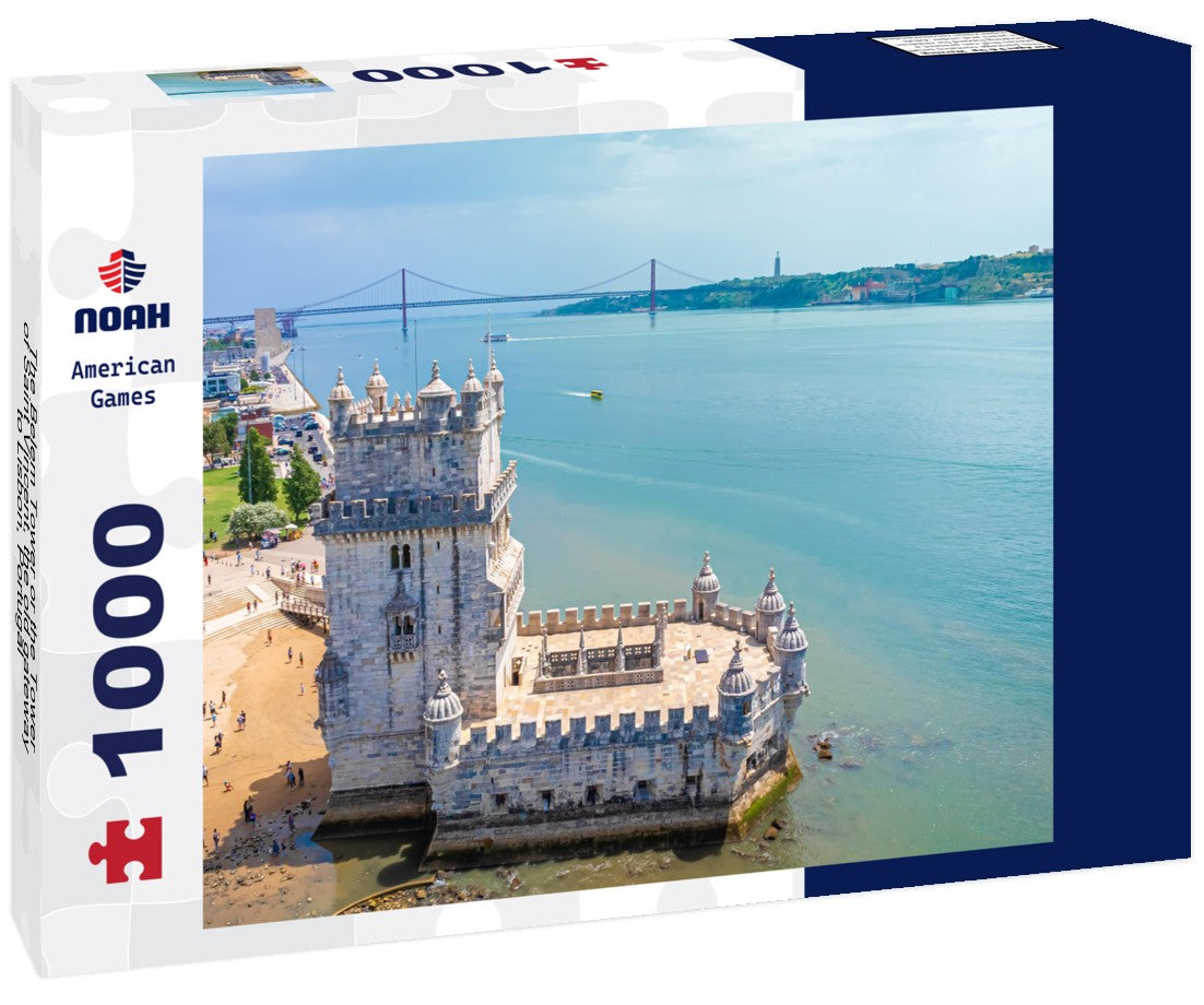 The Belem Tower or the Tower of Saint Vincent, the old gateway to Lisbon, Portugal 1000pc Puzzle