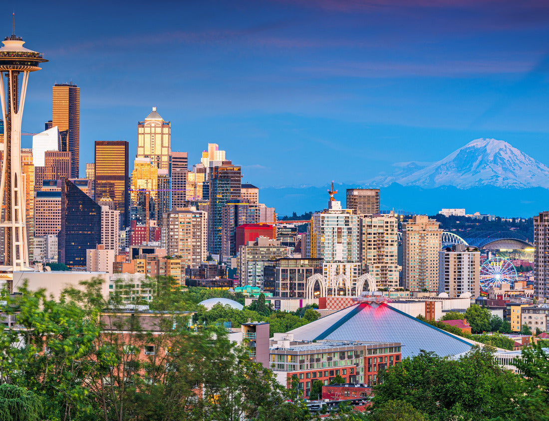 Seattle, Washington, USA downtown city skyline at dusk 1000pc Puzzle